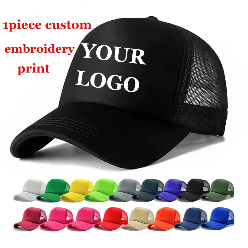 Unisex Summer Cheaper Trucker Hat Custom Logo Personality Baseball Cap Breathable Mesh Casual Snapback Hat Visor