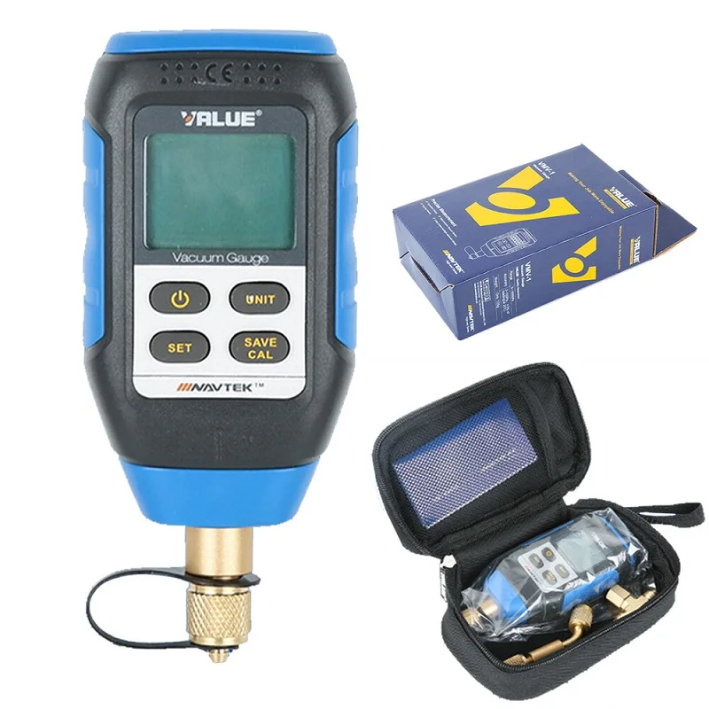 Value VMV-1 Digital Vacuum Gauge 0-30000 Microns Range 2curacy 7/16-20UNF Interface