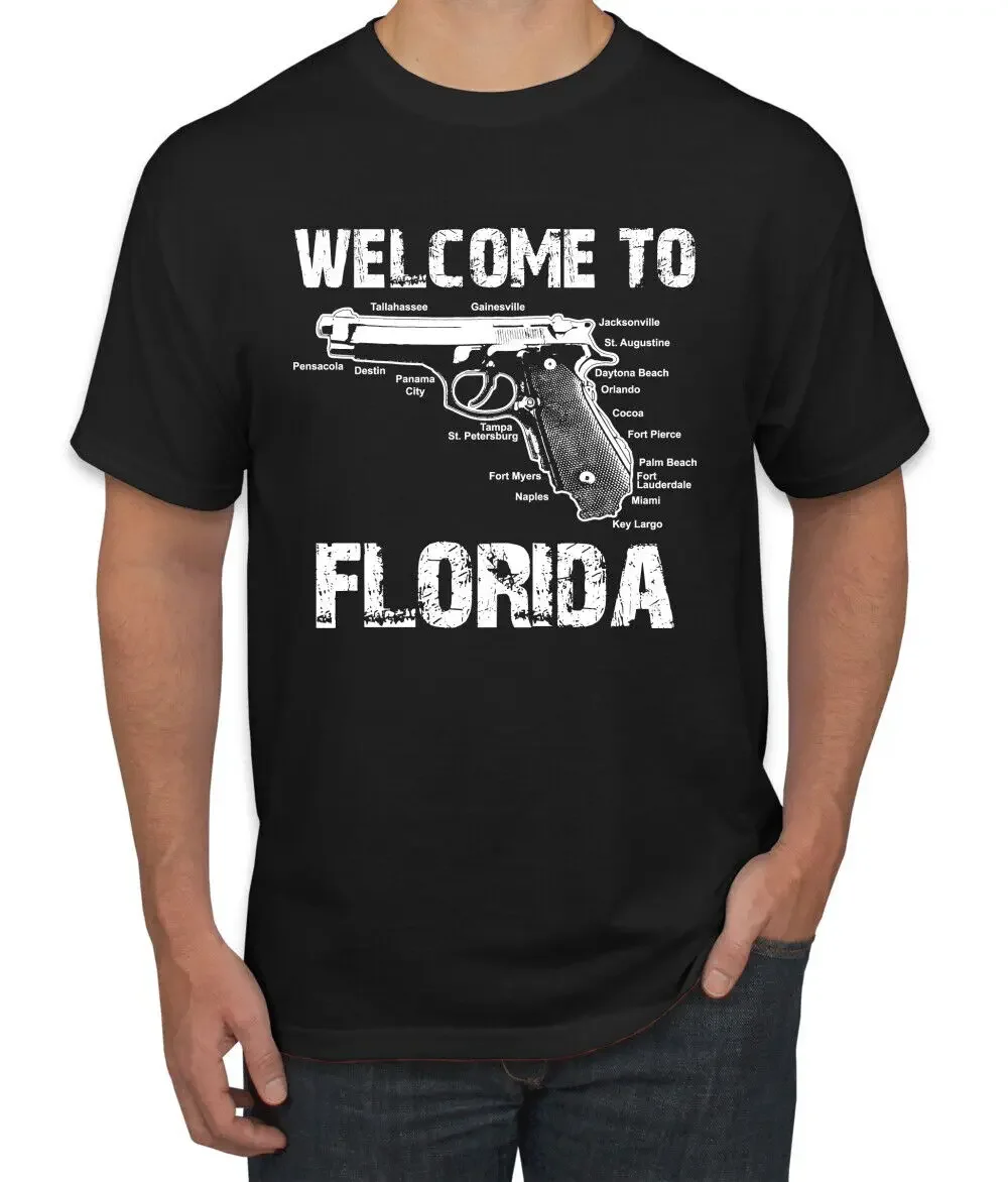 Welcome To Florida Pro Gun Rights Florida Map Men Tshirt