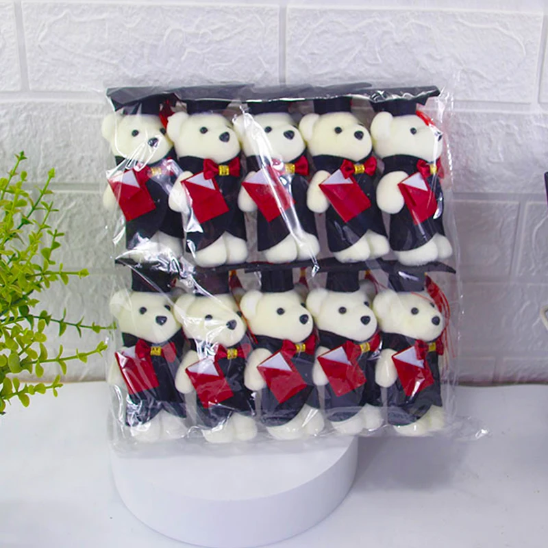 10pcs Teddy Bear Toy Cartoon Graduation Dr. Bear Doll Girl Graduation Gift Teachers Day Gifts