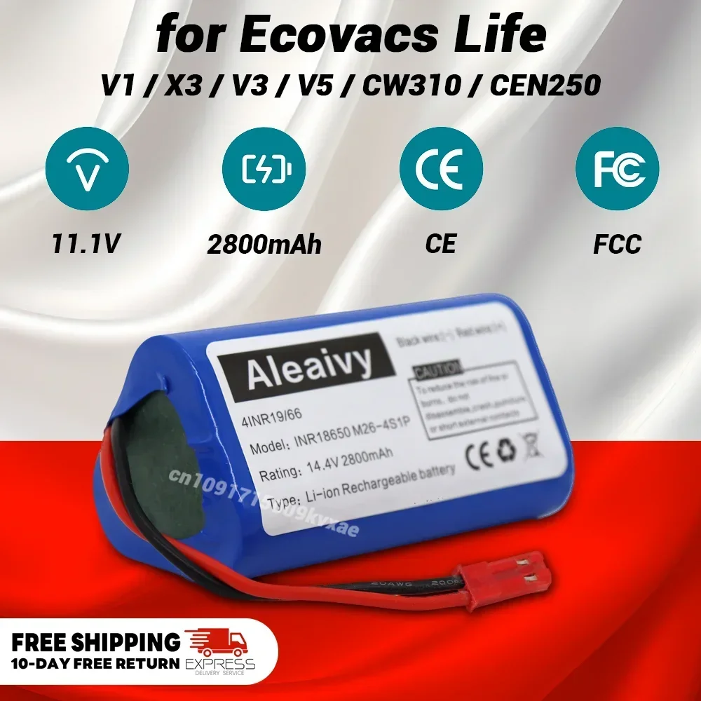 11.1 V 2800mAh Li-Ion Battery 12 V for Chuwi Ilife V1 V3 X3 V3 V5 X5 V5S CW310 Ecovacs CEN250 Panda BTG90