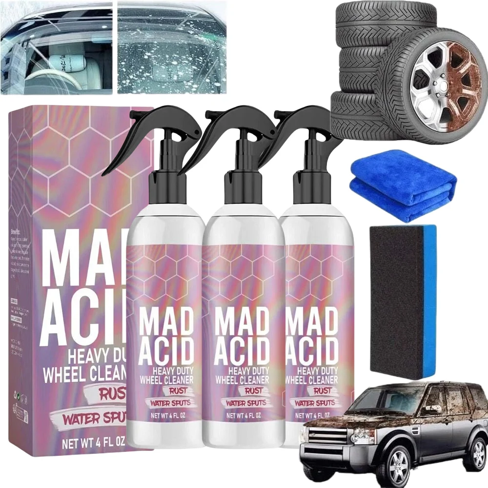 1/2/3PCS Multi-functional Remover Wheel Cleaner Heavy Duty Wheel Cleaner ,Water Spot Remover for Cars,US Stock