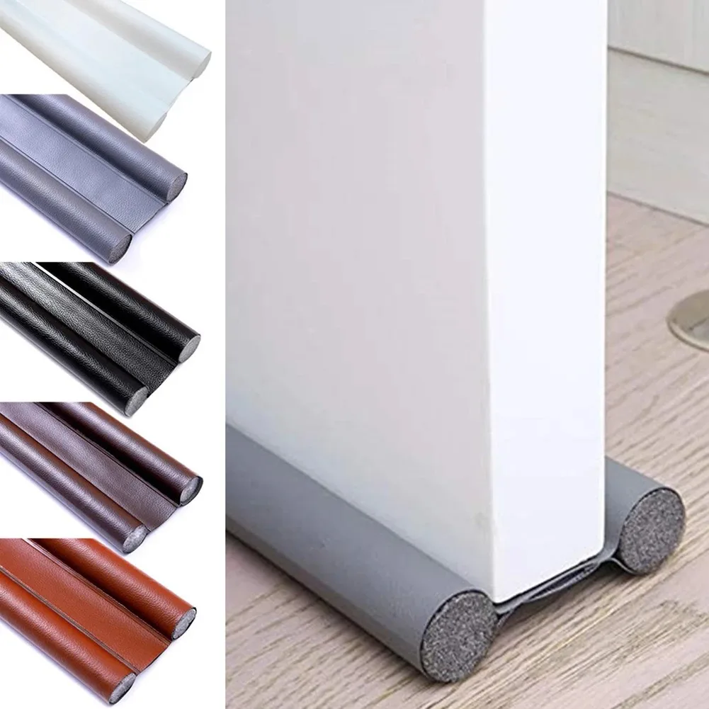 1PC 96cm/37.79inch Foam Door Bottom Seal Bedroom Acoustic Warmer Draft Stopper Cuttable Double Layer Draft Stopper Dust
