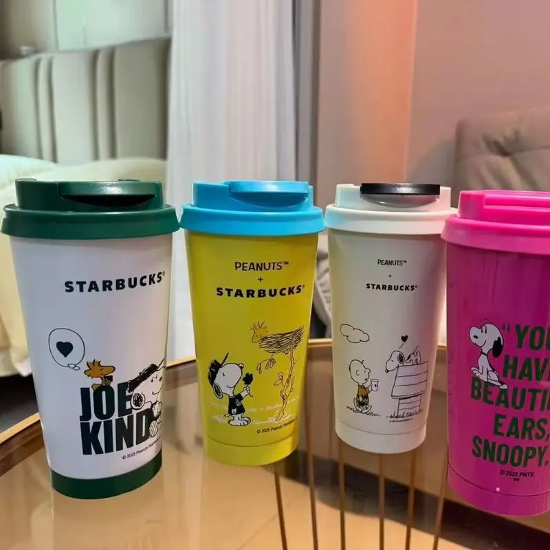 2025 New 500ml Snpy Four-Color Coffee Cup 304 Stainless Steel Water Cup Kawaii High Appearance Level Replica Cup Girl'S Gift