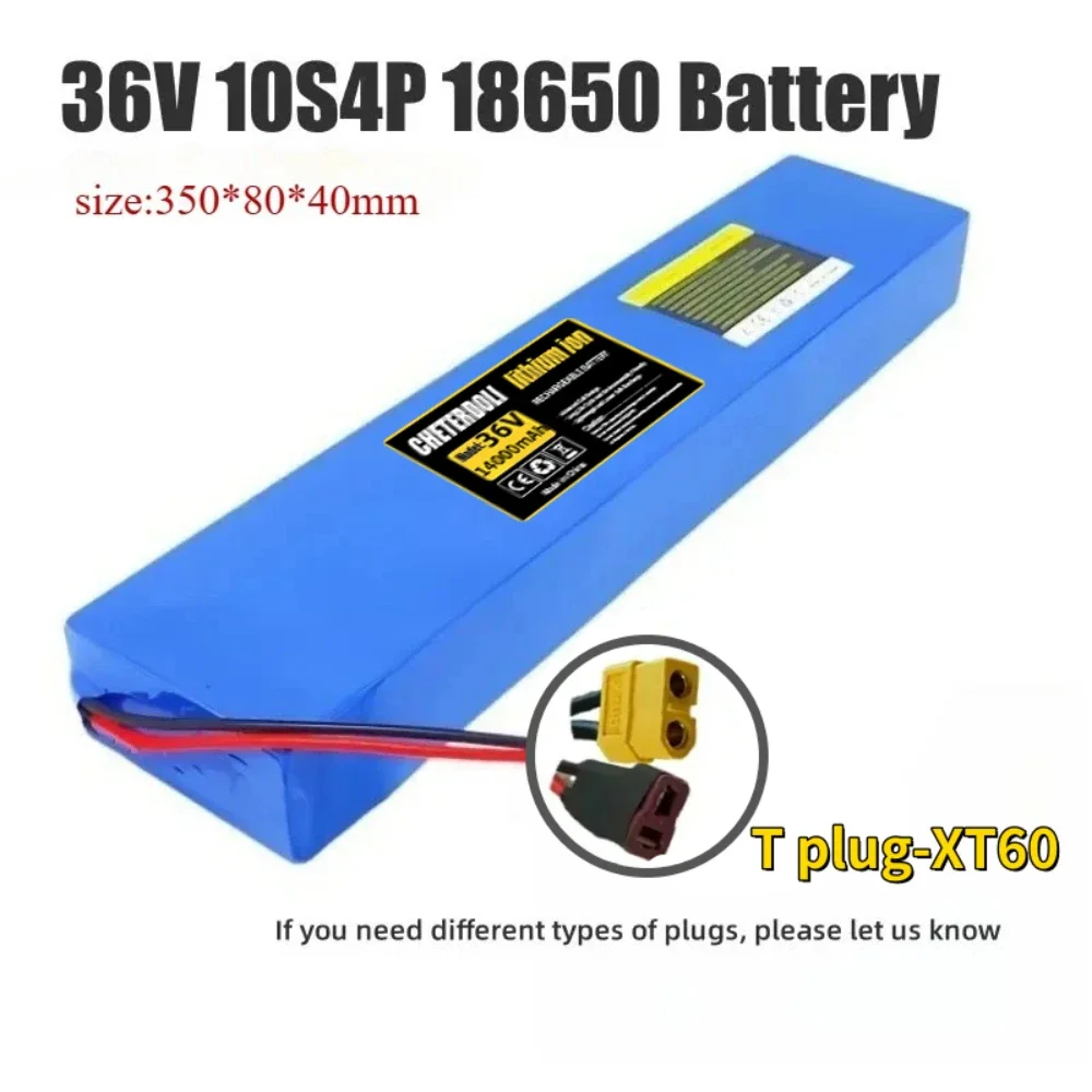 36V 14Ah 10S4P Lithium Battery Pack 18650 Rechargeable 14Ah Battery for Electric Scooter E Bike with BMS Protection Long Life