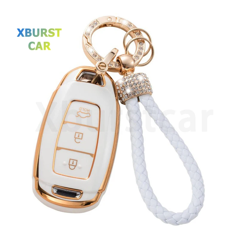 3 Buttons TPU Shell Fob for Hyundai I30 Ix35 KONA Encino Solaris Azera Grandeur Ig Accent Santa Fe Palisade Car Key Case Cover