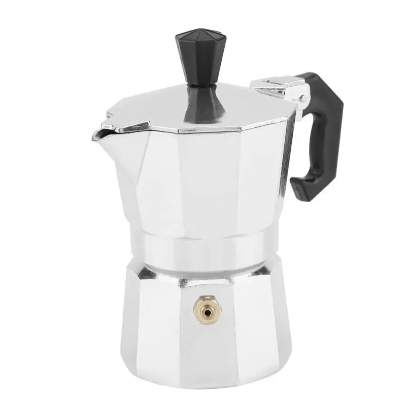 50mL 1 Cup Aluminum Italian Type Moka Pots Espresso Coffee Maker Stove Home Office Use New