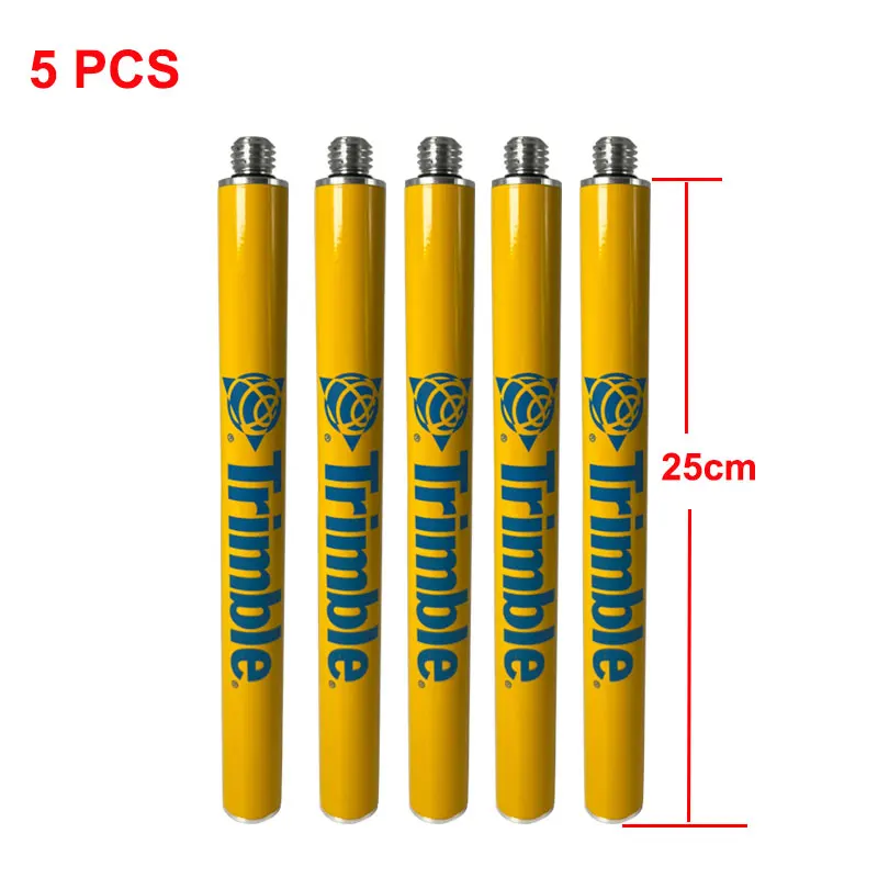 5PCS 25cm Surveying Extension Pole Prism Antenna Extend Section For Trimble R12i R12 R10 R9snR8s R2 GPS 5/8 x 11 thread