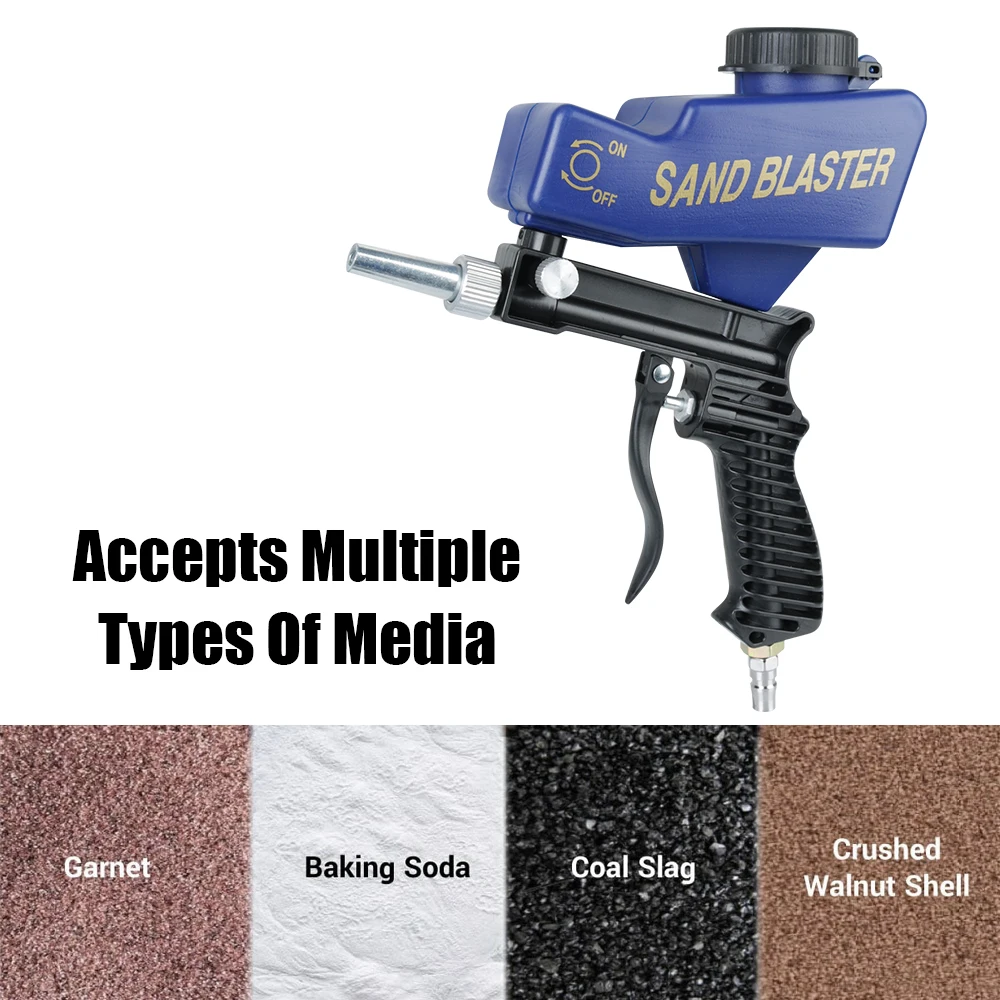 Adjustable Blasting Machine Gravity Sandblasting Gun Pneumatic Sandblasting Set Rust Blasting Device Pneumatic Blasting Gun Set
