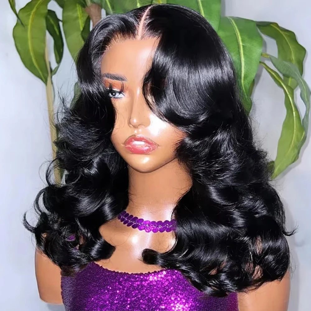 Body Wave HD Lace Frontal Wig 250% Short Bob Wig Glueless Human Hair Water Wavy 13x4 13x6 Transparent Lace Front Wigs For Women