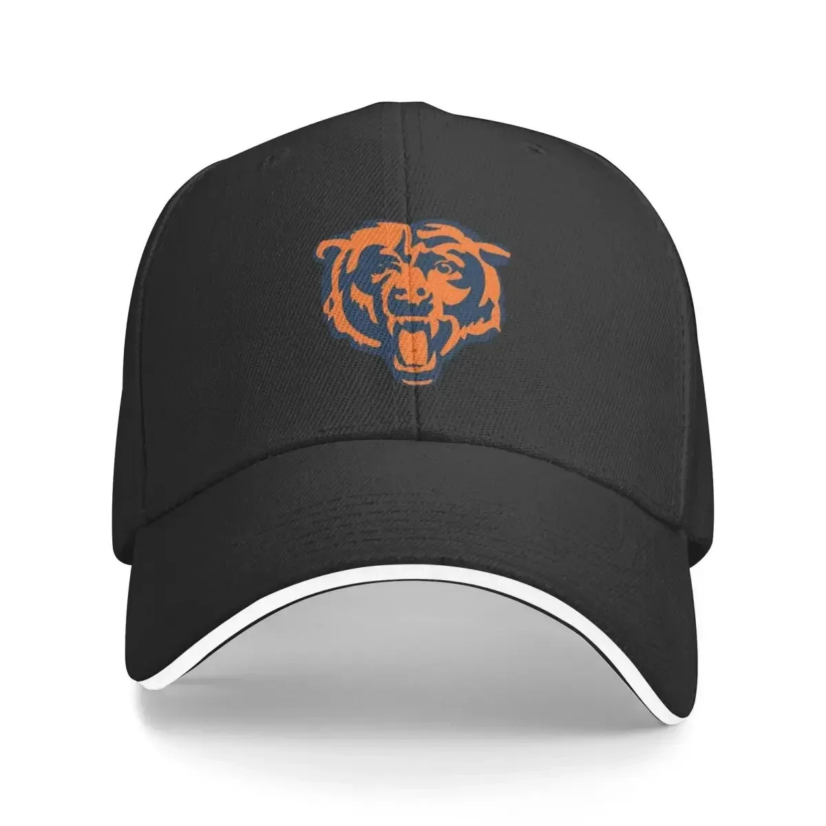 C-Chicago Bears Casual Sandwich Baseball Cap for Men Women - Adjustable Outdoor Sports Hat, Sun Protection