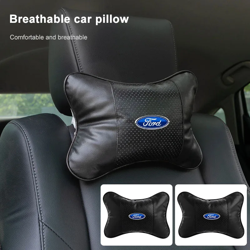 Car Neck Pillows Car Headrest Cushion Support Seat Accessories For Ford Fiesta MK7 Mondeo MK4 ST Focus MK1 MK2 MK3 Focus 2 3 4