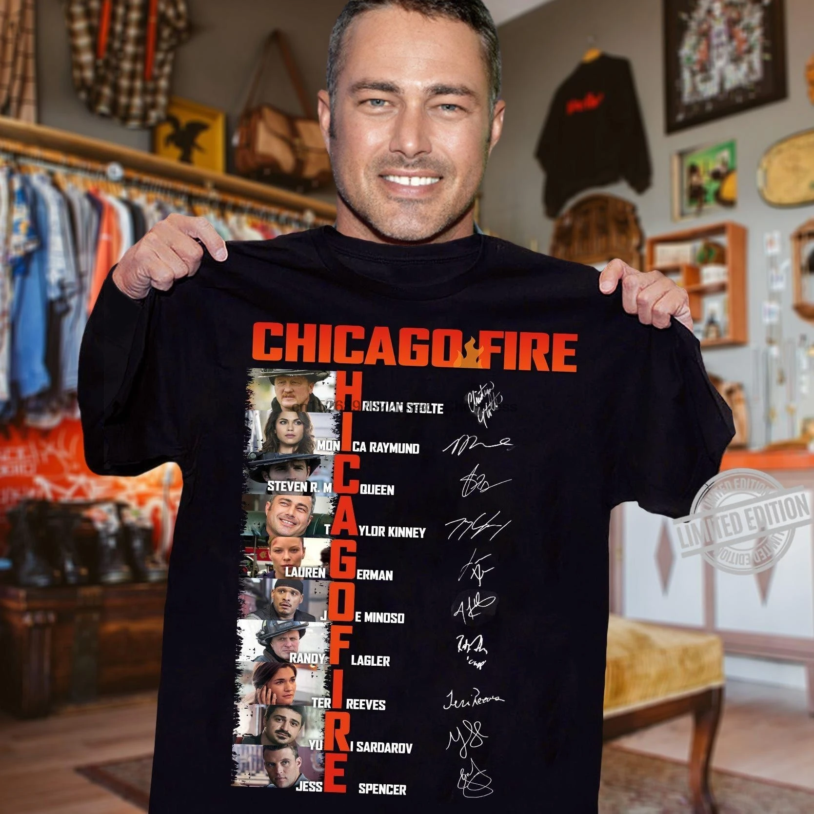 Chicago Fire Christian Stolte Monica Raymund Steven Mcqueen Taylor Kinney Lauren German Joe Minoso Shirt