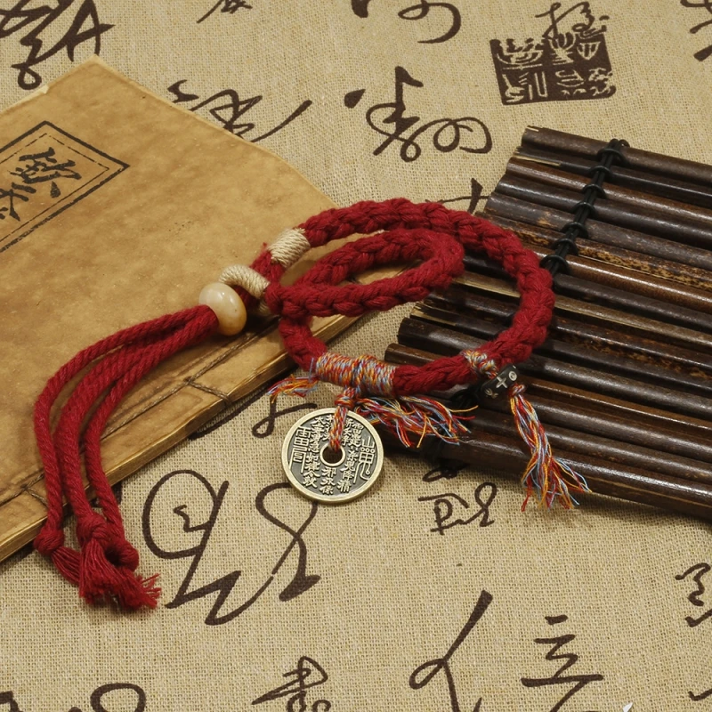 Chinese Mountain Ghost Spend Money Bracelet National Wind Tibetan Hand Woven CoupleLucky Red Bracelets Bang Rope Bangles