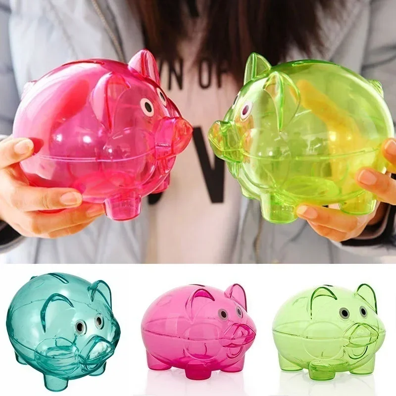 Creative Transparent Candy Color Children Piggy Bank Cute Colorful Piggy Bank Birthday Gift Piggy Bank Animals Save Money Tank