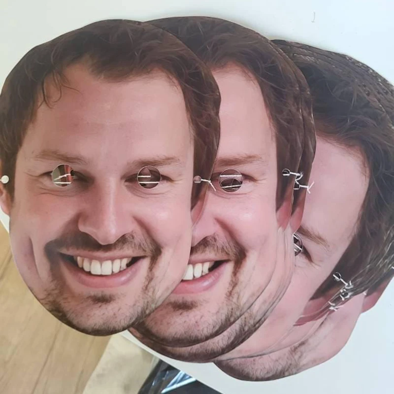 Customized Face Cosplay Mask Party DIY Trick Photo Booth Dress up Mask Bridal Team Party Multi purpose Dress up Mask ﻿
