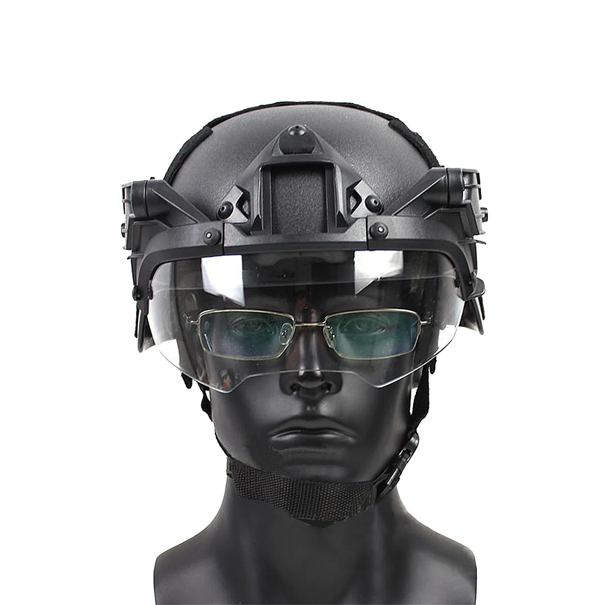 FAST Guide Tactical Helmet Goggles 90 degree Detachable FAST AF Helmet Guide Anti fog and Anti riot OP CS Protective Goggles