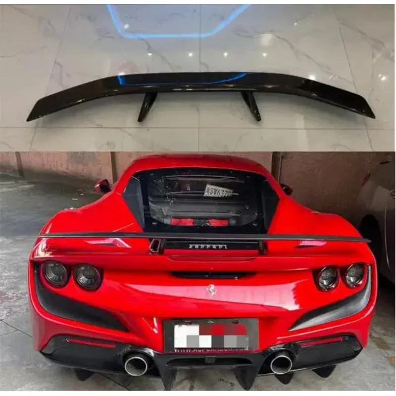 For Ferrari F8 Tributo Spider 2019 2020 2021 2022 2023 2024 Real Carbon Fiber Car Rear Wing Trunk Lip Spoiler