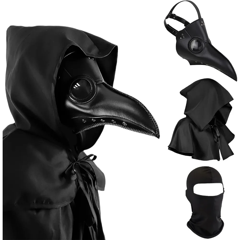 Halloween Plague Doctor Mask Plague Doctor Costume Mask Steampunk Halloween Mask Horror Scary Halloween Mask Costume Props