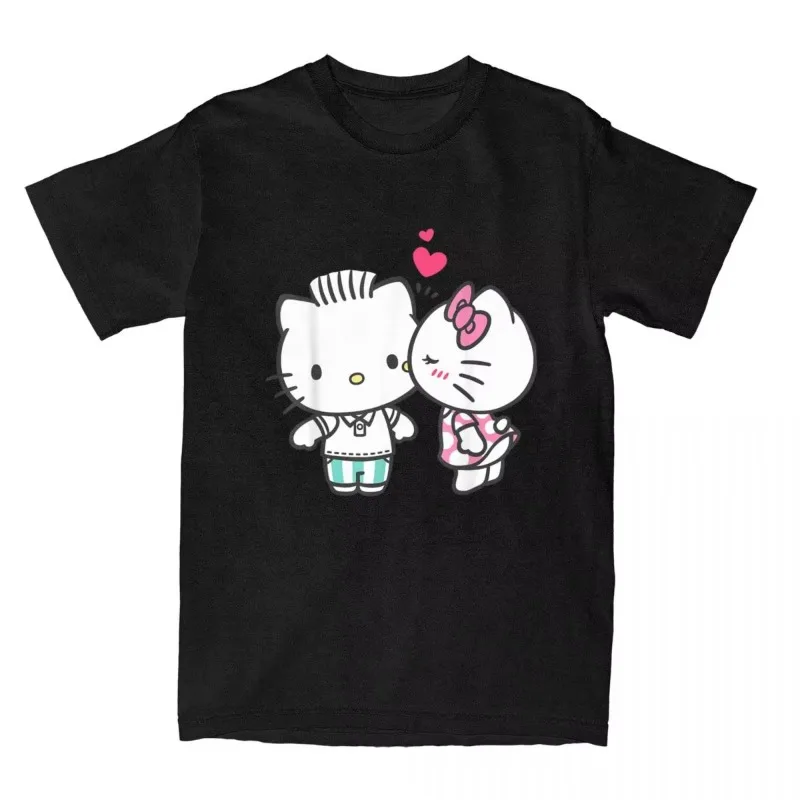 Hello Kitty, Dear Daniel Valentine Printed Women's T-shirt, Humorous Cotton Shirt, Round Neck Short Sleeved Casual Streetwear