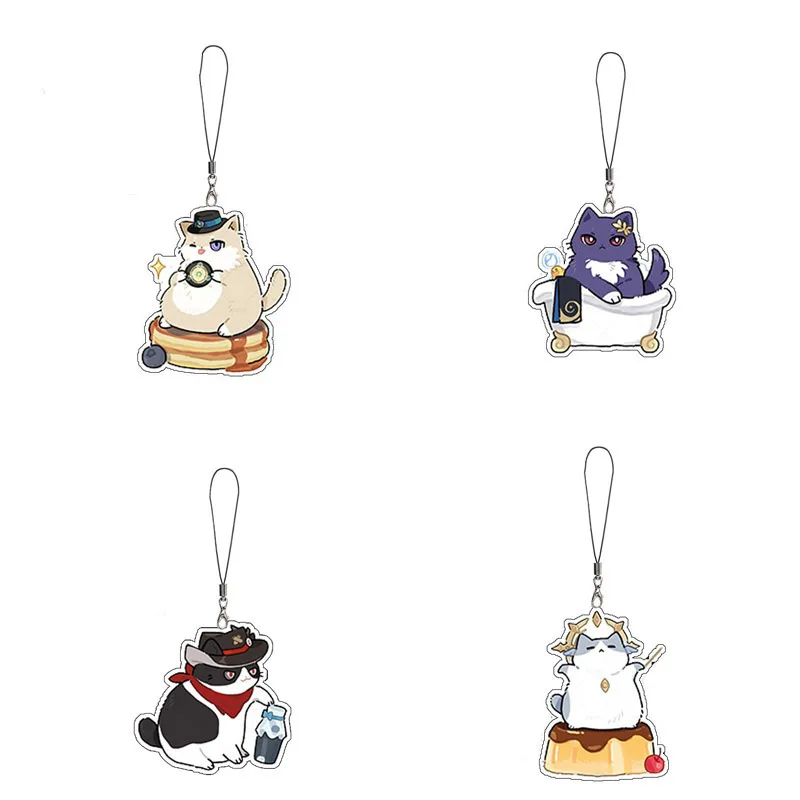 Honkai: Star Rail Cat Version Aventurine Dr.Ratio Sunday Boothill Pendant Mobile Phone Rope Backpack Decoration Jewelry Gift