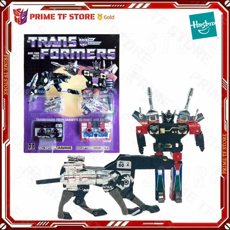 【Hot Sales】Original Hasbro Transformers Toy G1 Animation 1984 KO Decepticon Ravage Rumble Anime Figure Action Toy Collection
