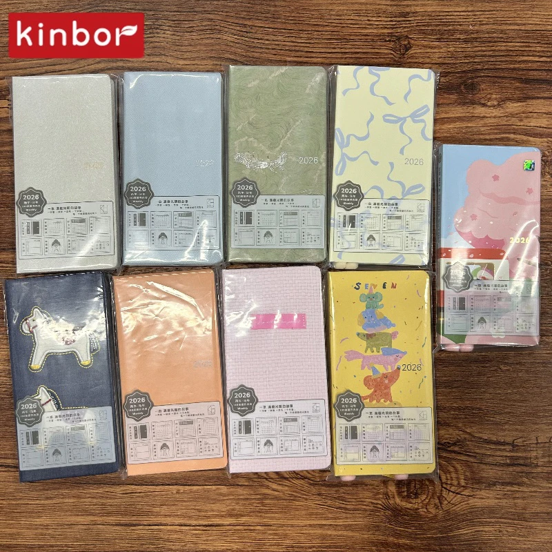 Kinbor 2026 Pocket Weekly Planner Monthly Yearly Plan Notebook A5 A6 Soft Cover Life Recording Journal Note Book Time Management