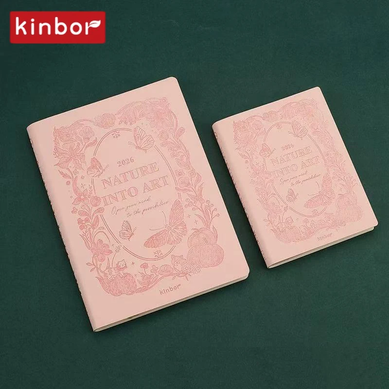 Kinbor New 2026 Notebook A5 A6 Weekly Planner Daily Diary Note Book Week Month Year Plan Schedule Agenda Record Writing Journal