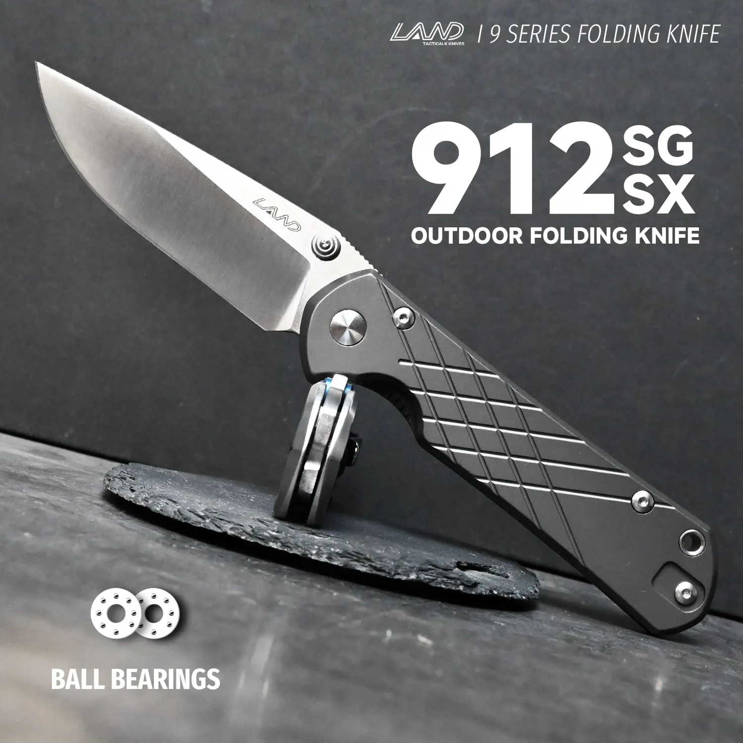 LAND 912SG/SX Outdoor Folding Knife 12c27 Camping Picnic Adventure Hunting Fishing Rescue Survival Edc Portable Tool Knives