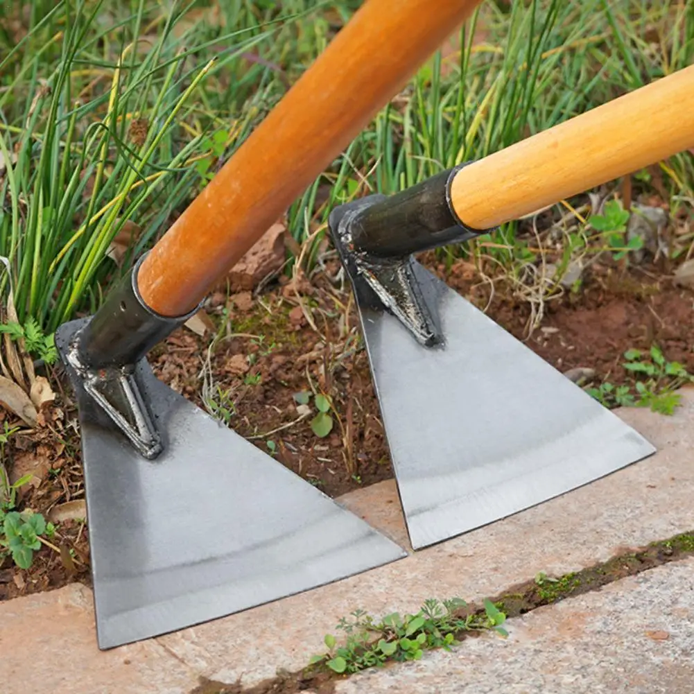 Long Handled Weeding Hoe Thickened Triangle Weeding Farming Tool Soil Digging Vegetable Planting Labor-saving Weeding Tool