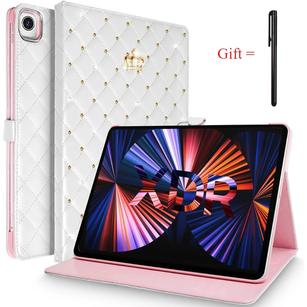 Luxury Crown Bling Diamond Case for iPad 10.2 7th 8th 9th 10th 10.9 Air 4 Air 5 PU Leather Cover iPad 9.7 2017 2018 5th 6th Case