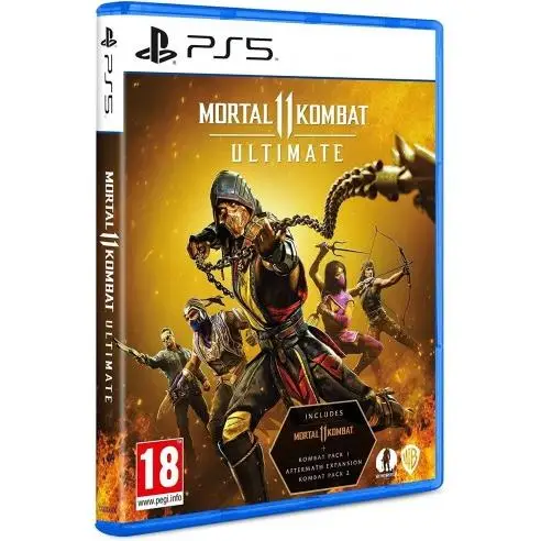 Mortal Kombat 11 Ultimate - PS5 - Spanish Version, Fighting Game with Kombat Pack 1 & 2 and Aftermath Expansion, for ages 12-15, thrilling gameplay and character customization, perfect for PS5 games enthusiasts.