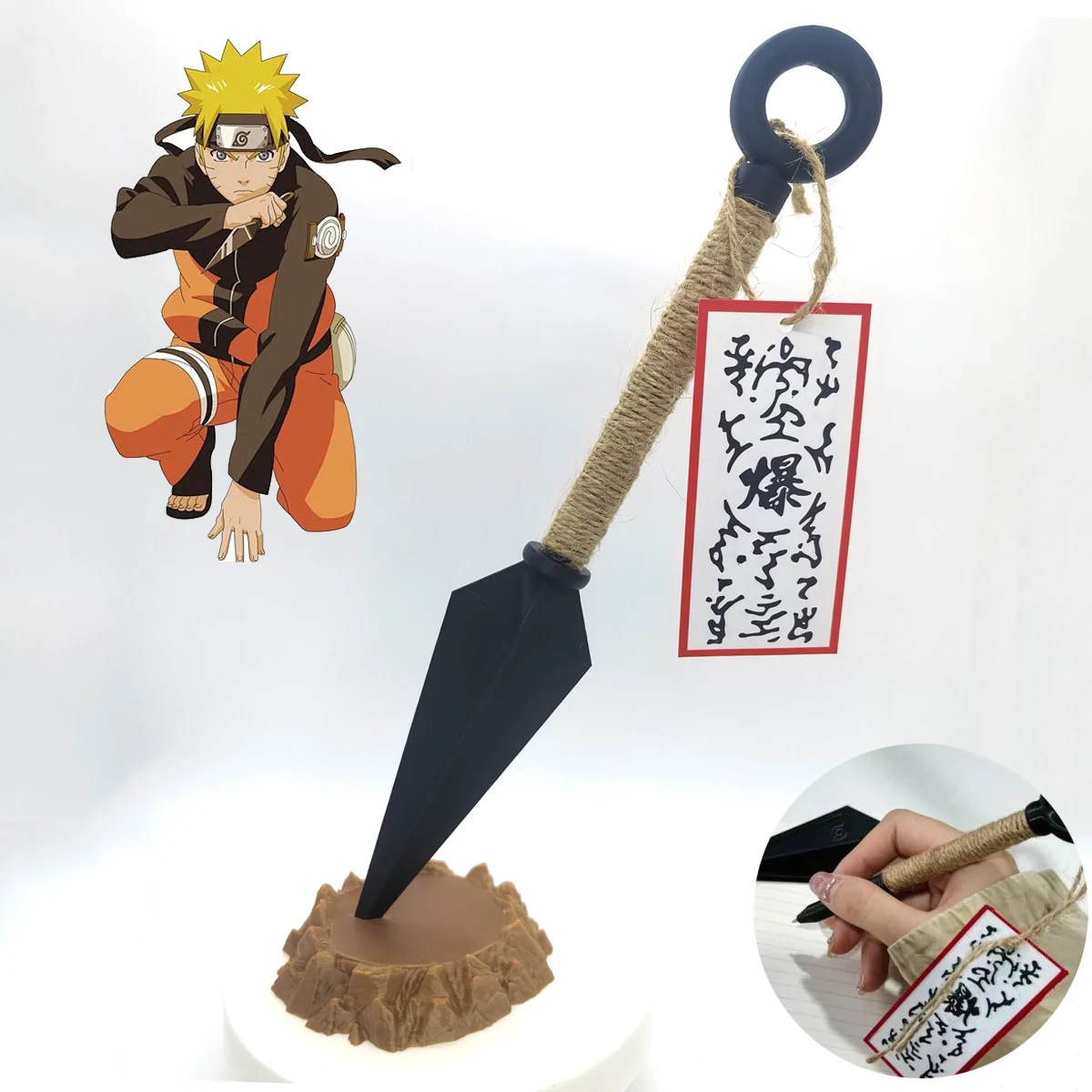 Naruto Shuriken Model Gel Pen Anime Cartoon Itachi Ninja Action Figures Cosplay Prop Kunai Ballpoint Pen Toys Kid Christmas Gift