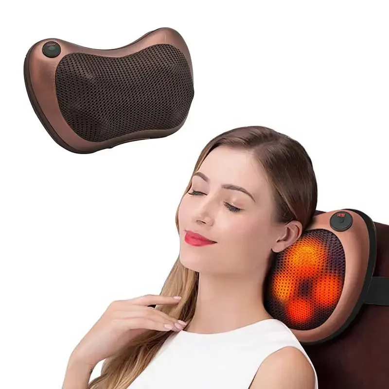 Neck massager with heating Back massage pillow for pain relief Deep tissue massage For full body muscle relaxation
