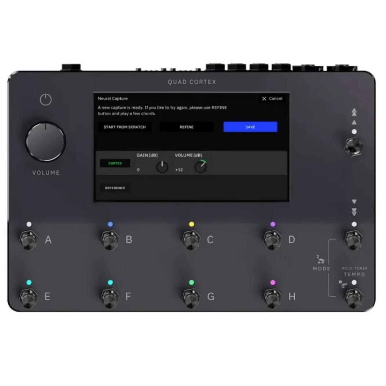 Neural DSP Quad Cortex most powerful floor modeler multi-effects processor 7” display with multi-touch sensors