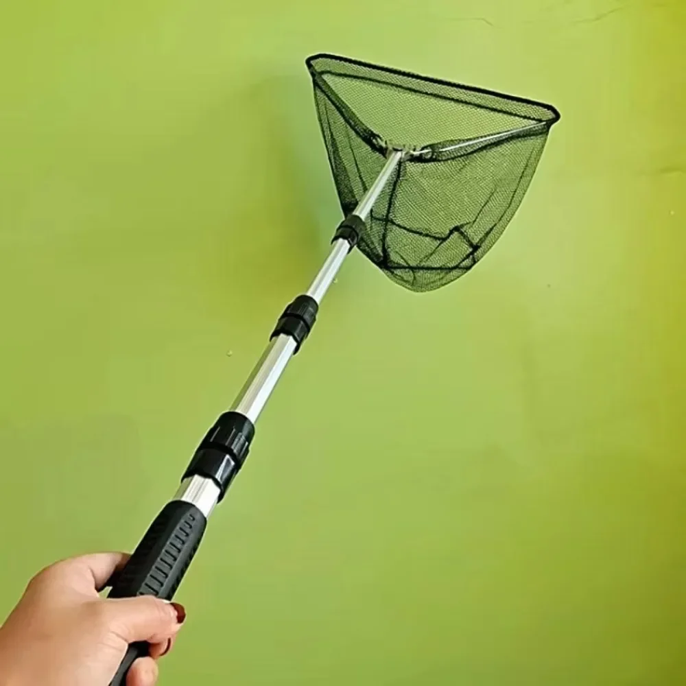 New 130cm Telescopic Landing Net Folding Fish Pole Extending Fly Carp Course Sea Mesh Foldable Fishing Net for Outdoor Fishing