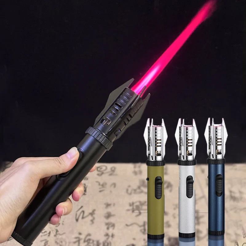 Planet Lightsaber Metal Outdoor Windproof Turbine Torch Jet Lighter BBQ Welding Cigar Tool Butane Gas Lighter 360° Gun