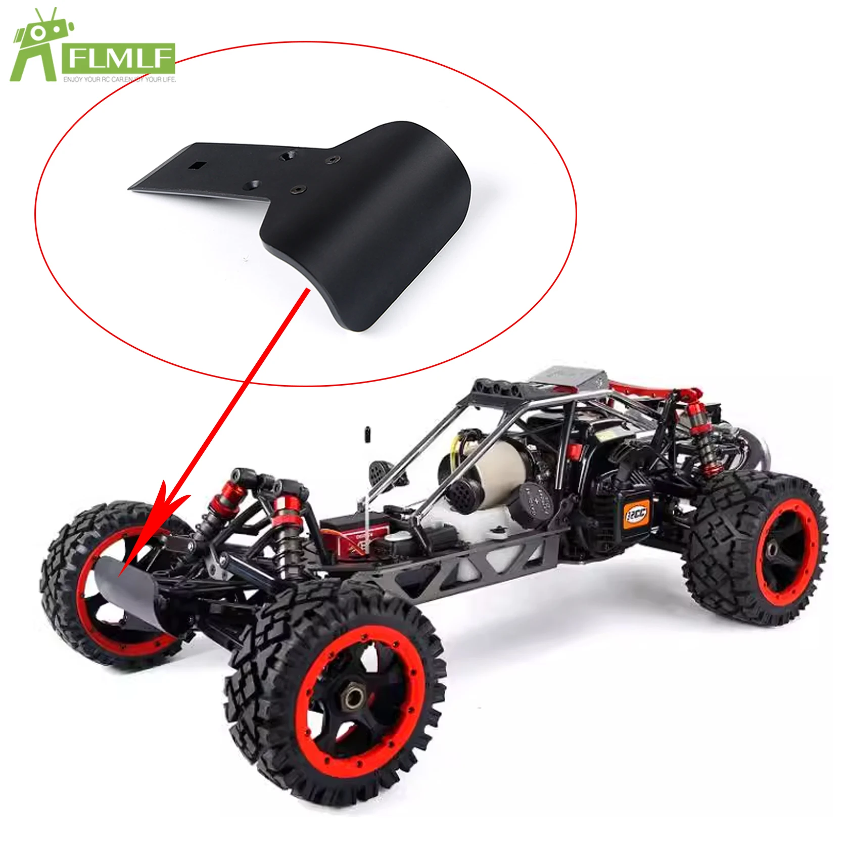 Plastic Front Bumper Guard Fit for 1/5 HPI ROFUN BAHA ROVAN KM BAJA 5B 5T 5SC Rc Car Toys Games Parts