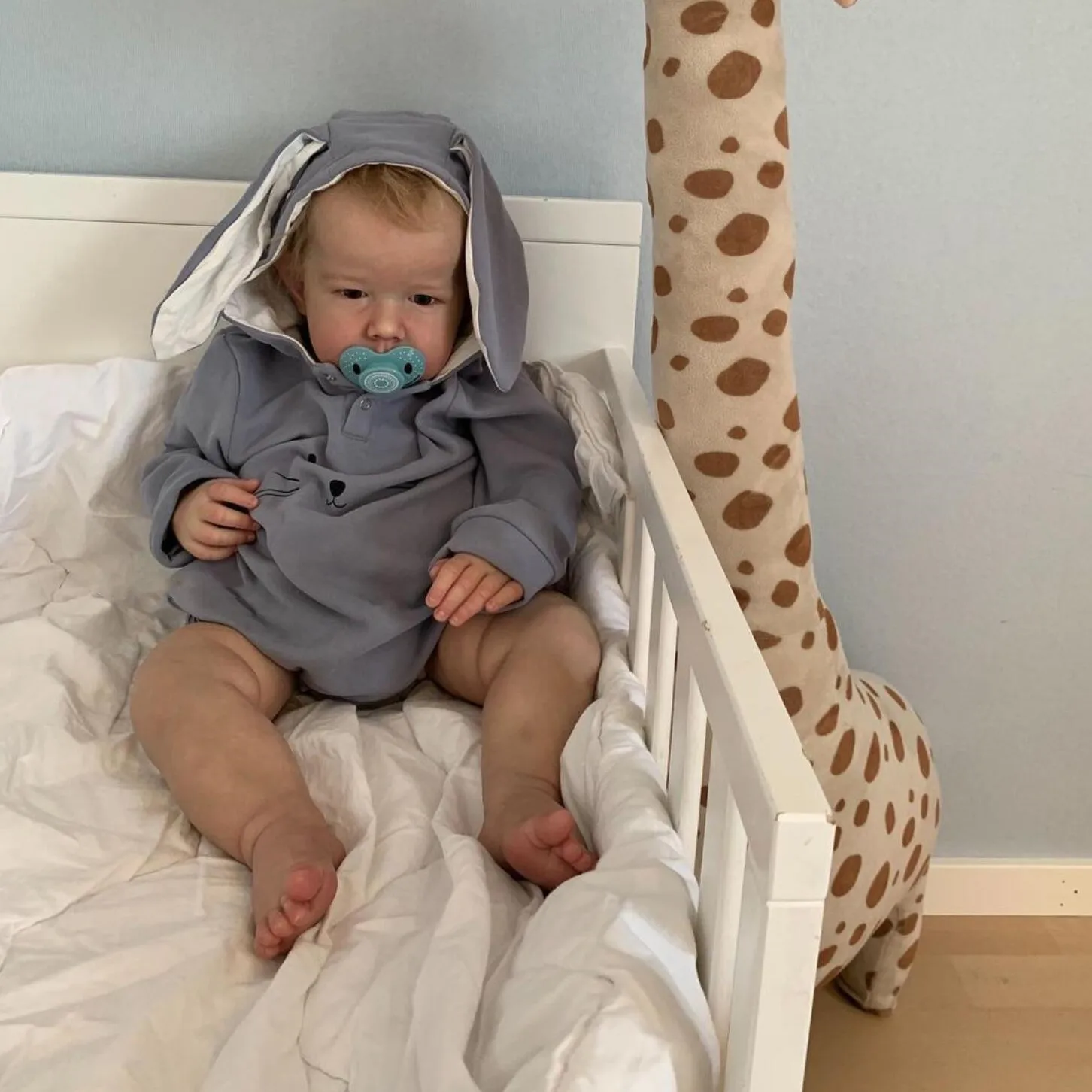 Reborn NPK 50cm Baby Doll Liam Options Liflike handmade Toddler Boy Doll with 3D Skin Visible Veins Rooted Hair