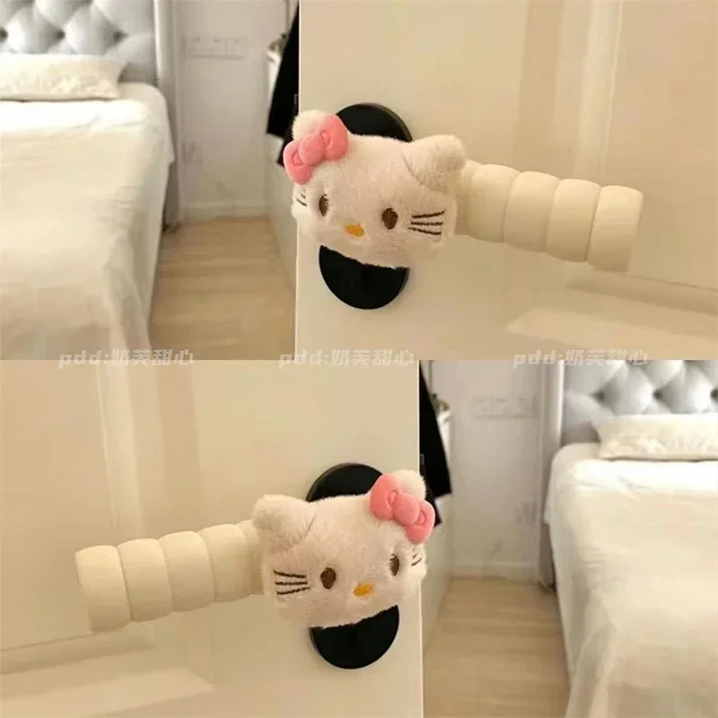 Sanrio Hello Kitty Y2K Handle Protector Kawaii Cute Cartoon Anime Home Girls Room Antistatic Decoration Toys Gifts