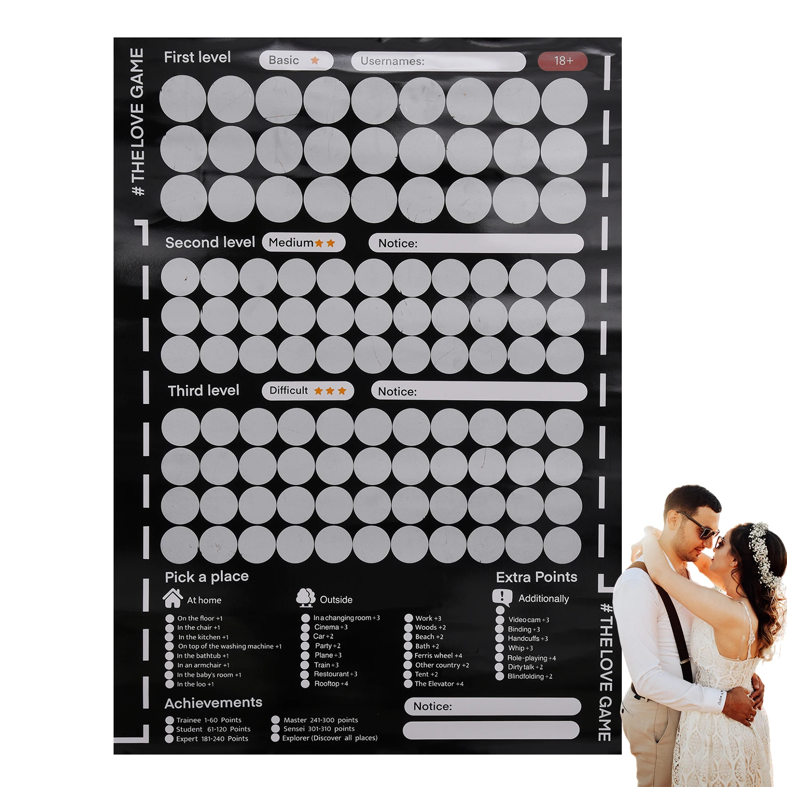 Scratch Off Diary Couple Game Bedtime Calendar Poster Scratch Off Poster 100 Dates Scratch Off Bucket List Valentines Day Gifts