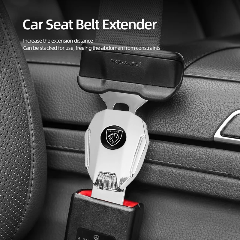 Seatbelt Buckle Extender For Peugeot 206 307 308 207 3008 208 407 508 2008 5008 301 406 408 607 4008 Rifter RCZ 107 106 205 108