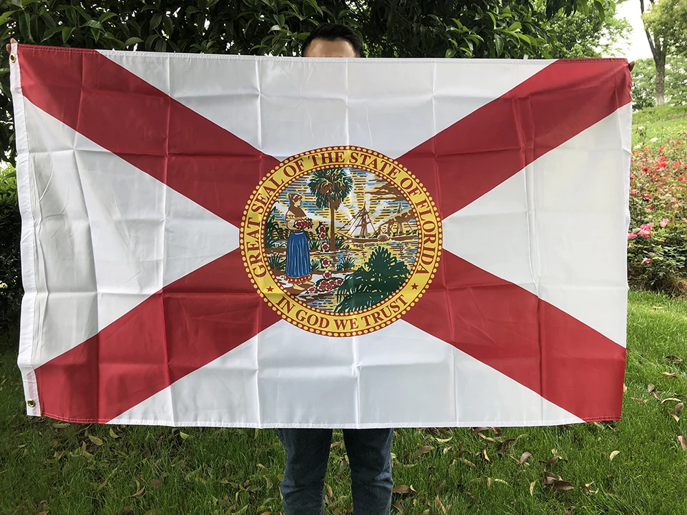 SKY FLAG Florida Flag 3x5Fts 90X150cm double side printed polyester hanging Us Usa State Florida Flag banner for decoration