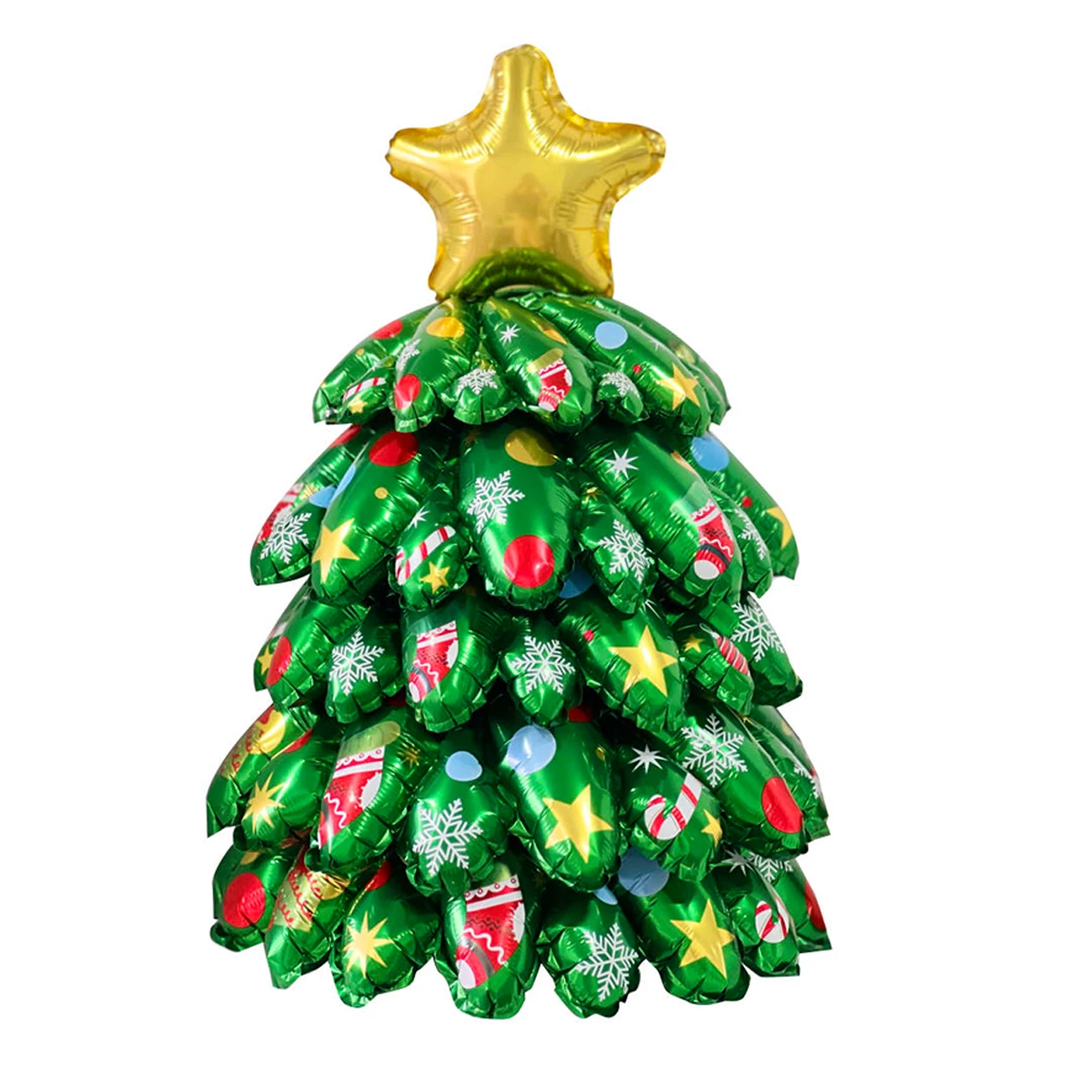 Small Assemble Christmas Tree Foil Balloons Christmas Decorations for Table Navidad 2026 Decor 6pcs/set