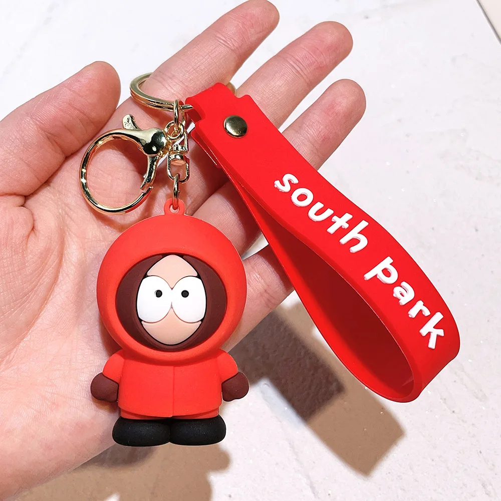 South Parkes Dolls Key Chains Anime Figure Key Ring Kawaii Bags Pendant Kids Toys Cute Car Key Chain Backpacks Pendants Gifts
