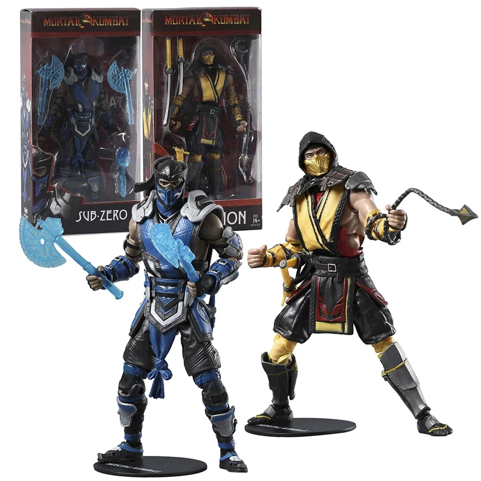 Sub-Zero Scorpion Mortal Kombat Decorations Action Figure Collection Toy Gift