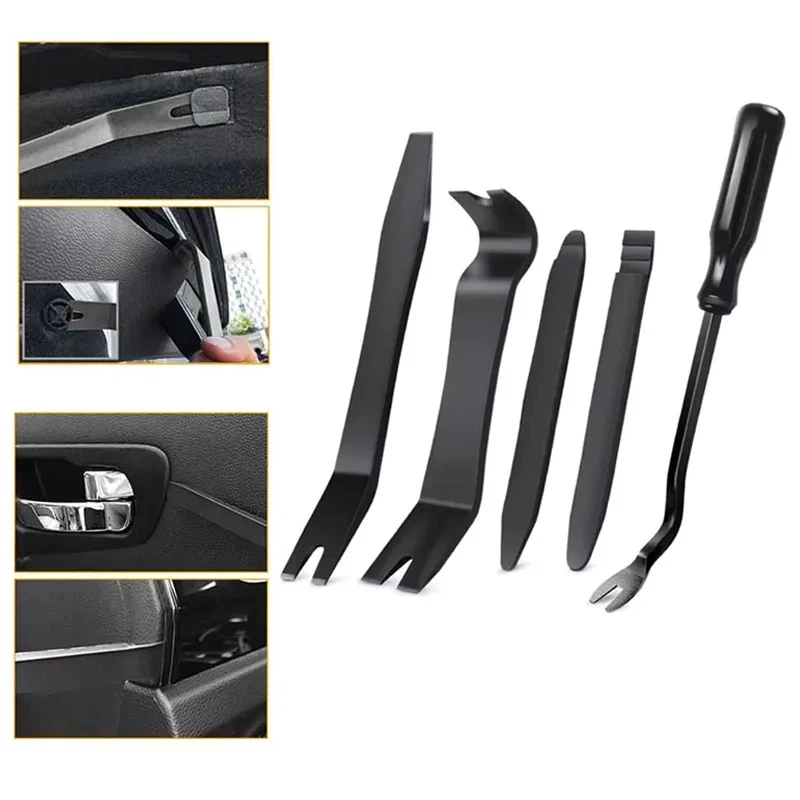 Universal Trim Removal Tool Kit No Scratch Plastic Pry Tool Kit-Interior Door Panel Clip Fastener Removal Set for Vehicle