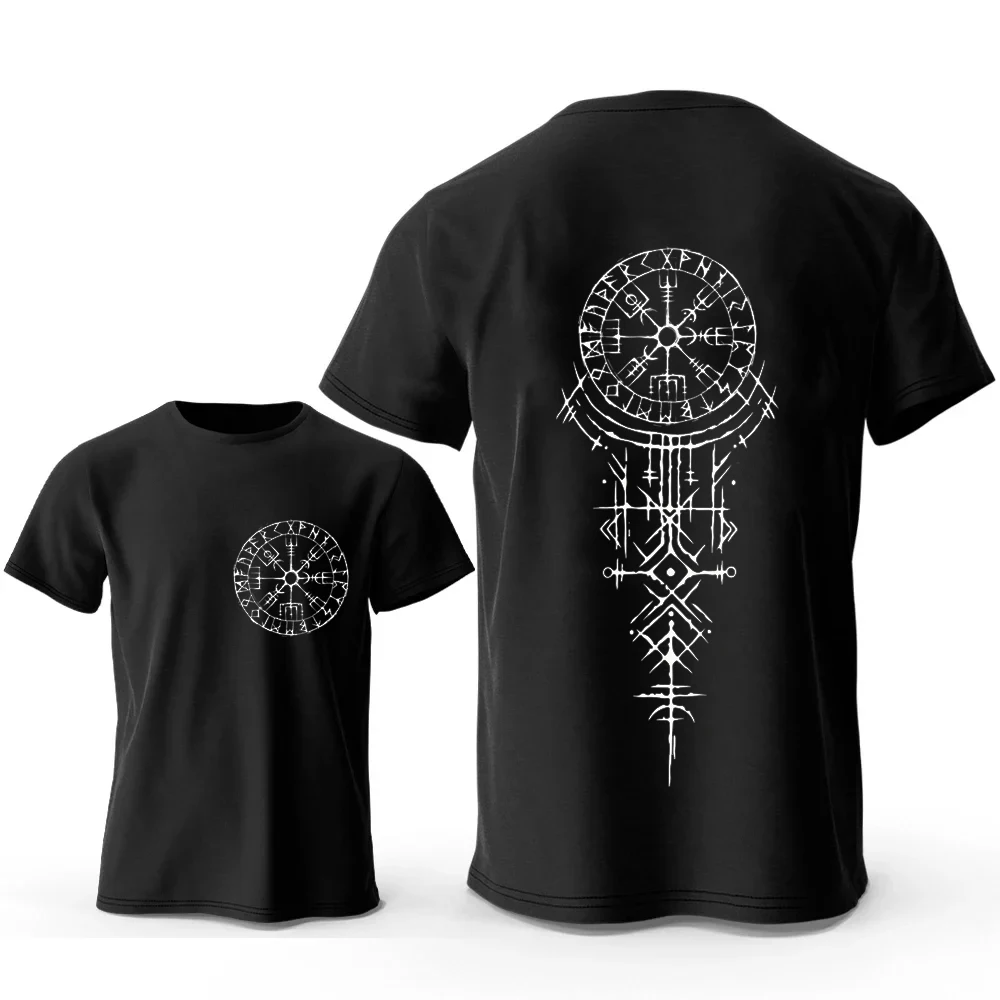Viking Runic Compass Graphic T Shirts Funny Trip Tshirts Short Sleeve Tops Fashion Casual Harajuku T-shirts Men Brand T-shirts