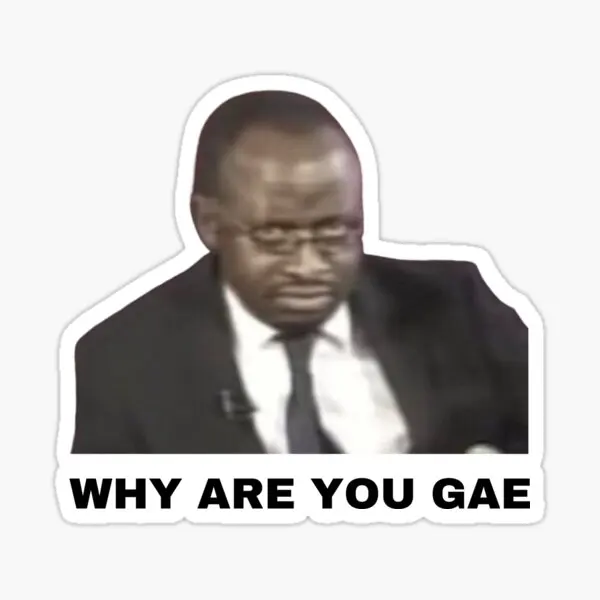 Why Are You Gae Meme Uganda Rights I Stickers for Car Water Bottles Room Home Window Funny Print Background Cartoon Decorations