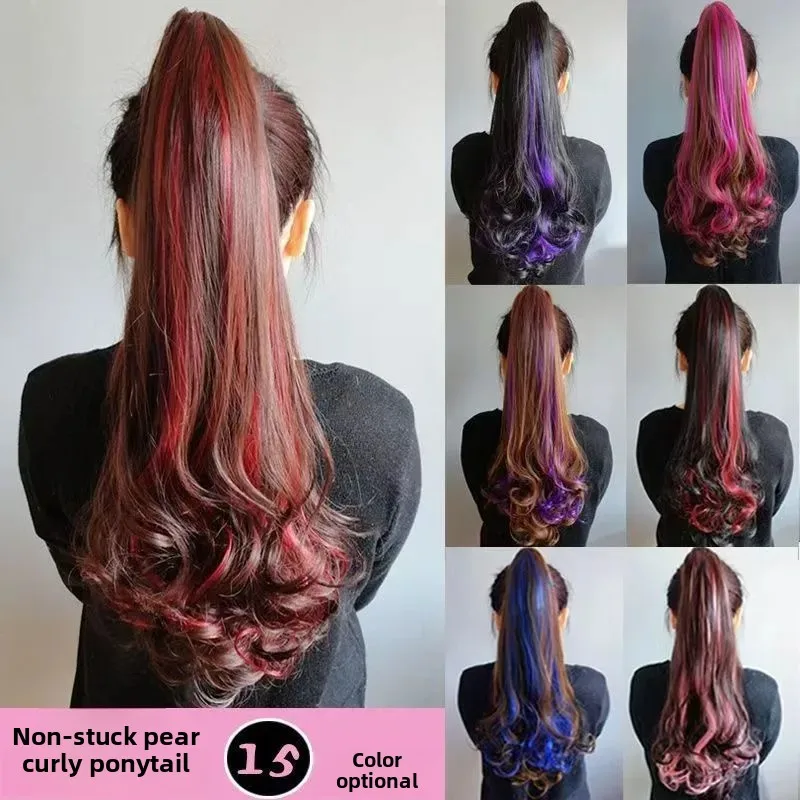 Women's Synthetic Hair Wig Low Ponytail Clip Light Weight No Dandruff Korean Atmosphere Fake Tail Asian Fiber Ponytail
